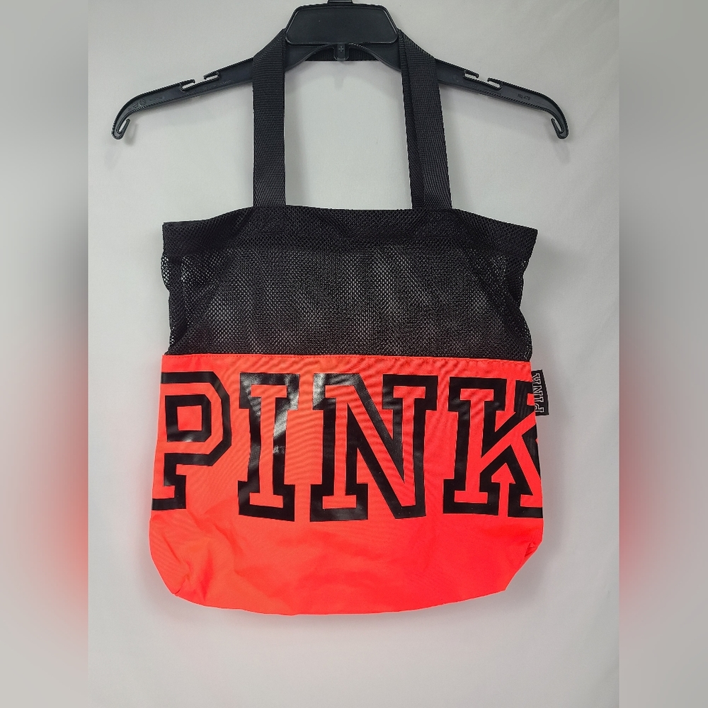 PINK Victoria secret neon pink tote bag